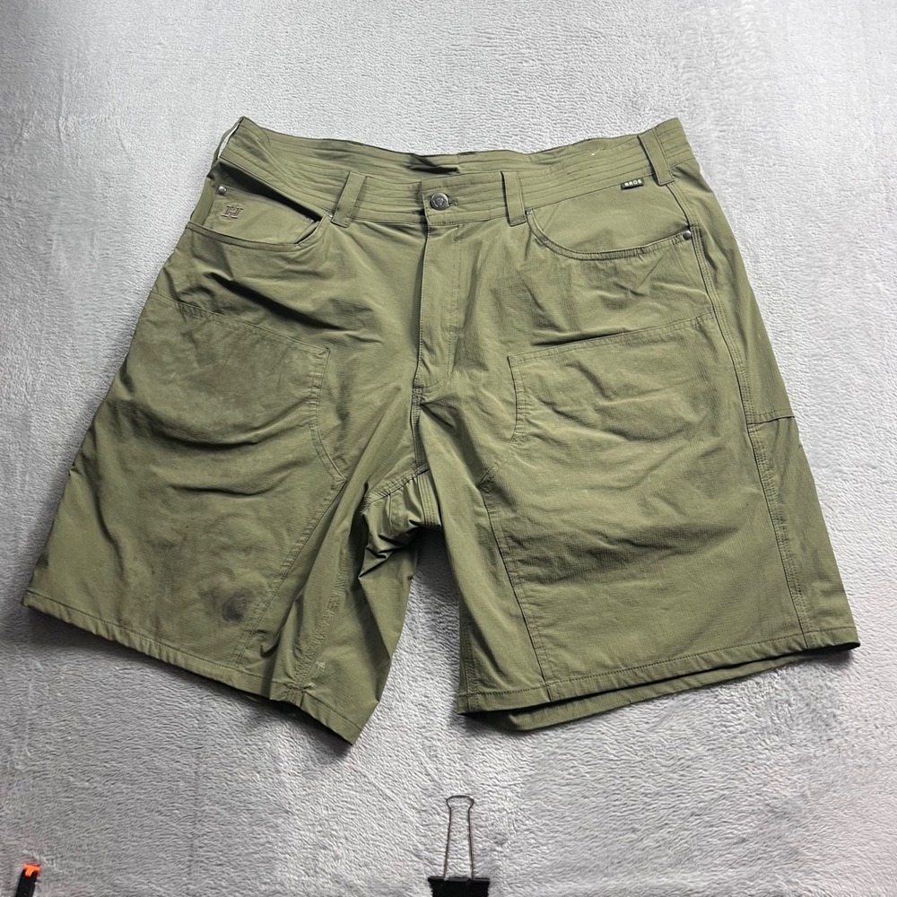 Howler Brothers Horizon Shorts Mens 38 Olive Green Ripstop Outdoor Cargo Pockets